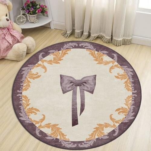 Orange Round Kids Room Rug football astroturf top star orange red black