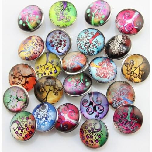 Family Tree Snap Button 18mm Jewelry Snap Buttons For Snap Button Jewellery in Charm Bracelets 50pcs