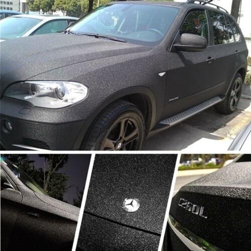 Car Styling Glitter Diamond Vinyl Films Wrap Matte Black Sanding Car Sticker Auto Decoration Motorcycle Decal ORINO Wrapping