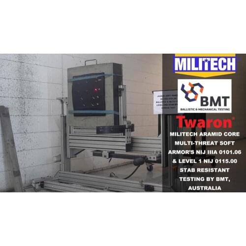 Test Video--Militech NIJ IIIA 0101.06 & NIJ 0115.00 Level 1 Stab Resistant Testing Video