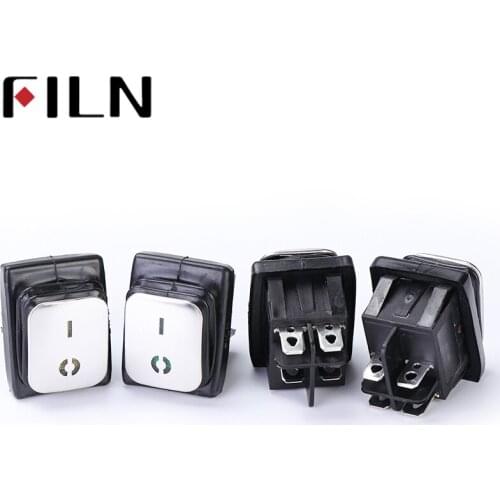 Waterproof rocker switch DPST 6V 12V 24V 110V 380V 220V Red Green Blue LED light ON OFF stainless steel surface panel mounted