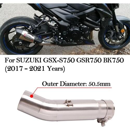 Slip on Motorcycle Exhaust Mid Connection Stainless Steel Middle Link pipe Escape For SUZUKI GSX-S750 GSXS 750 2017-2020 Years