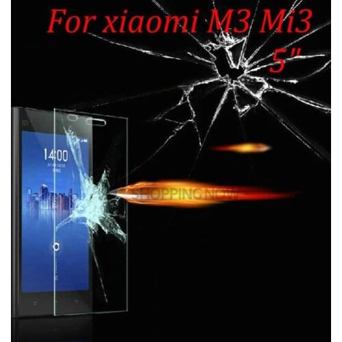 Explosion-proof Tempered Glass film For Xiaomi mi 3 mi3 m 3 tempered Glass Screen Protector Film for Xiaomi Mi3 Mi 3 M3 5"