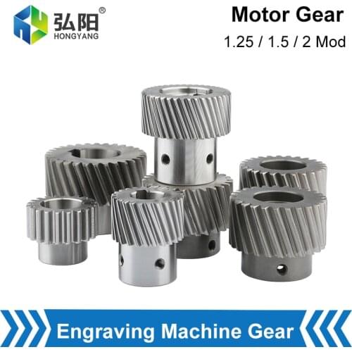 1.25 / 1.5 / 2 Modular Helical Gear 20 / 25 / 30 / 40 Perforation Motor Reducer Rack And Pinion CNC Engraving Transmission Tool