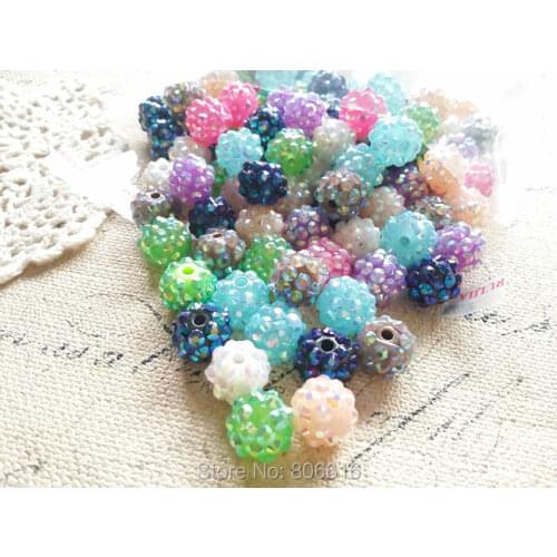 10*12MM 100pcs Mix Colors AB Twinkle Acrylic Plastic Beads Jewelry Findings & Accessories