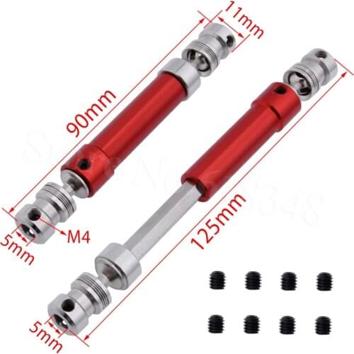 10pcs 90mm-125mm Duty Metal Universal Driven Dogbone Drive Shaft For Radio Control RC Car 1/10 Rock Crawler Truck Upgrade Parts