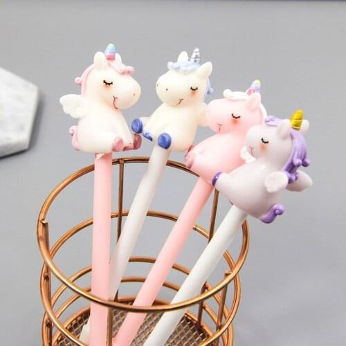2pcs Party Favors New Dream Unicorn Pens Kawaii Silica Gel Pens For Birthday Wedding Unicorn Party Favors Gifts to Guests Girls