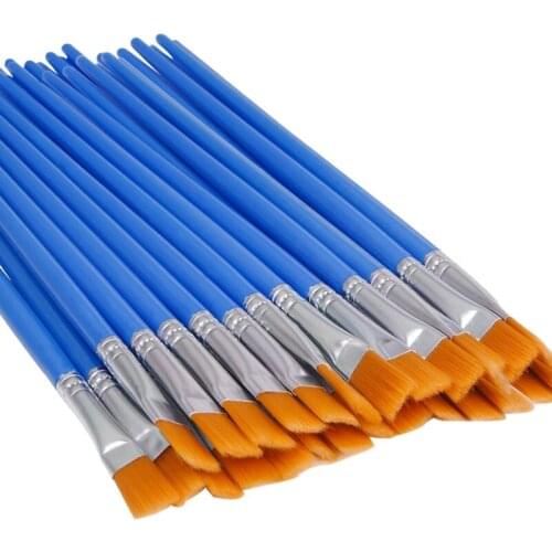 200 Pcs Flat Paint Brushes Small Brush Bulk for Detail Painting Craft Watercolor