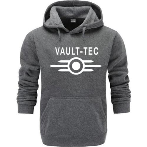 2019 New men Fashion Vault -Tec logo Gaming Video Game Fallout print Casual Oversized for Autumn with Hip Hop Winter Hoodies