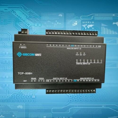 24 Channels AI Analog Acquisition 8 Channels DI Digital Input Industrial Ethernet IO Module Modbus TCP