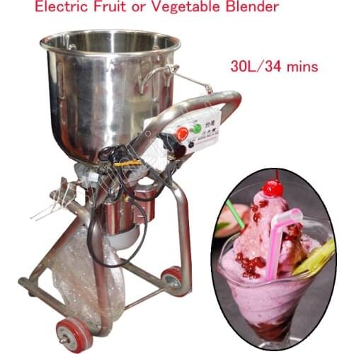 30L Electric Fruit/ Vegetable Mixing Machine 2200W Commercial Blending Mixer Machine Ice Crusher Jam/ Shake Maker 200V A-30L