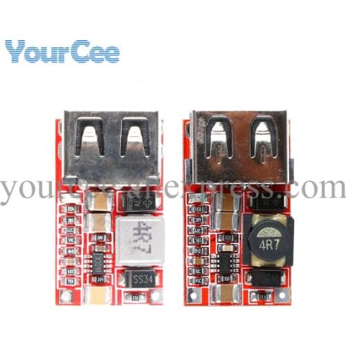 5 pcs Efficiency 97.5% 6-24V 24V 12V to 5V USB Step Down Module DC-DC Converter Phone Charger Car Power Supply Buck Module