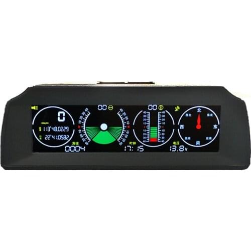 Car HUD head-up display horizontal slope balance meter voltage time compass altitude meter display