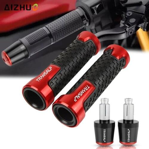 FOR HONDA TRANSALP 600VK/VL 89-90 Handlebar Grips 7/8"22mm Motorcycle Accessories Handle Bar Cap End Plug CNC Aluminum LOGO