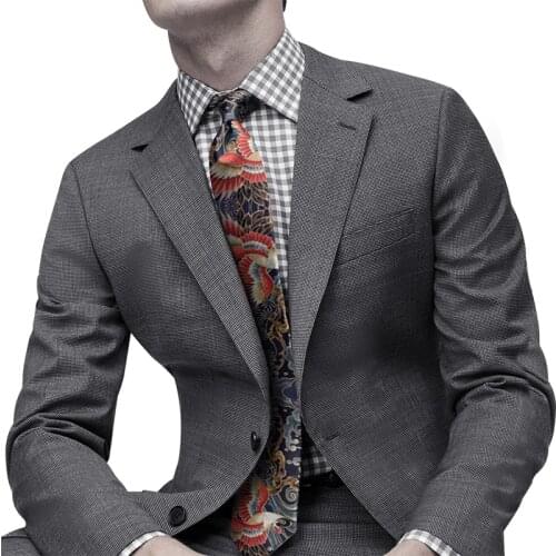 New Business Casual Suits 8cm Wide Polyester Tie For Men Women Crane Letters Neckties Wedding Party Accessories Gravatas Skinny