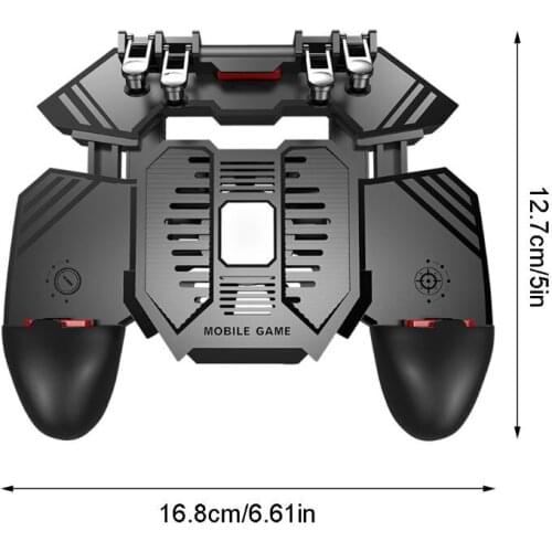 Game Controller for Mobile Phone AK77 Game Handle for PUBG Game with Cooled Fan P9YE