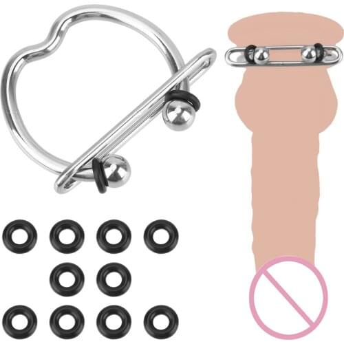 Sex Shop Penis Ring Sex Toys for Men Male Chastity Device Chastity Cage Ball Stretcher Stainless Steel Metal Cock Ring