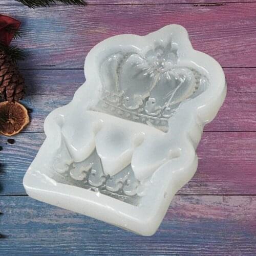 Creative Crown Shape Silicone Mold Wedding Party Ornament Making Mould DIY Intersperse Decorate Making Jewelry Pendant Necklace