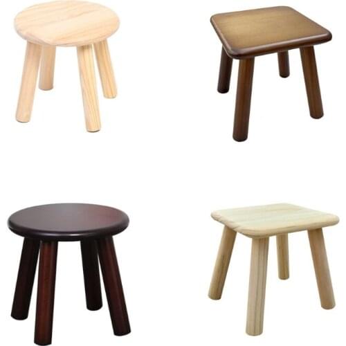 B9HF Small stool solid wood change shoe stool tea table fashion creative children adult small bench sofa square stool