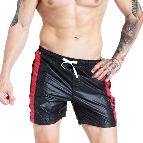 Men Fitness Bodybuilding Shorts Man Summer Gyms Workout Male Breathable Spliced Jogger Beach Short Pants