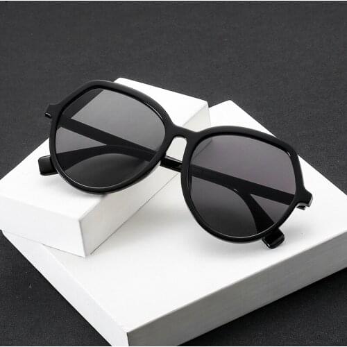 2020 new fashion sunglasses women Occident Style large frame sunglasses men plain glasses