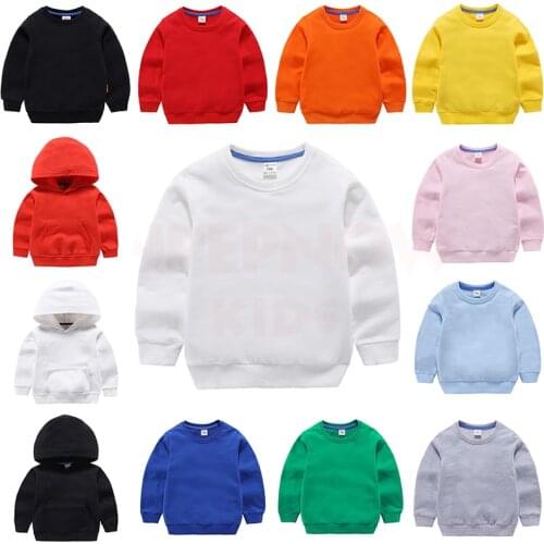 INPEPNOW 2019 Solid Childrens Sweatshirt for Boy 100% Cotton Kids Hoodies Baby Girls Clothes Sweat Shirt Poleron Boy Sweatshirt