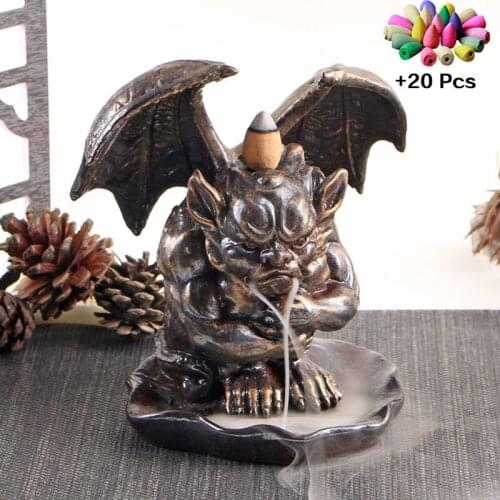 Gargoyle Air Fresheners Backflow Incense Burner Garden Patron Saint Nordic Decoration Diffuser Censer Holy Week Incense Sticks