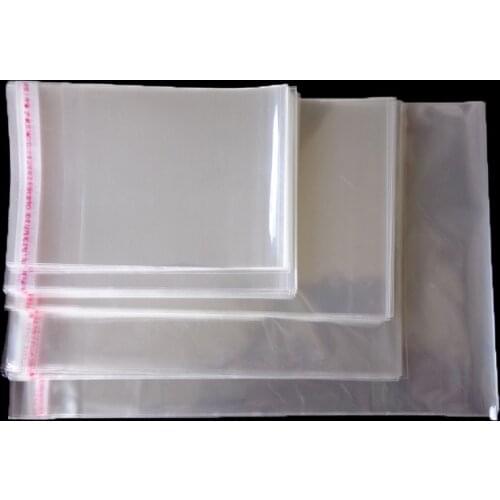 50pcs Resealable Plastic Transparent Bags Clear Cellophane Self-adhesive Plastic Opp Bag Packing Storage Poly Gift Bag