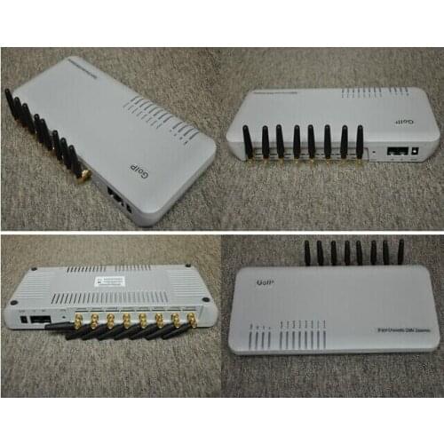 GSM Gateway GoIP VoIP Gateway 8 Channels GoIP-8 with SMS Support+Built-in Encryption+SIP Base (Quad band 850/900/1800/1900MHz)