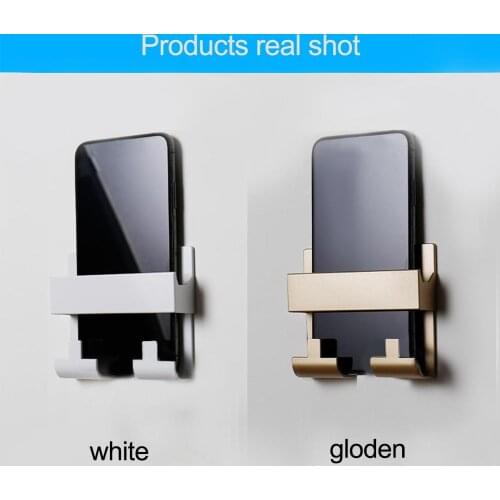 Paste Style Mobile Phone Charging Holder Bracket for Keyring Wall Mount Stand Practical Socket Shelf Hotel Universal