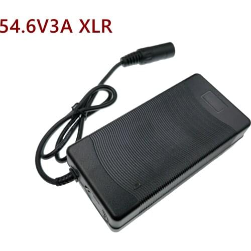 Electric Bicycle Lithium Battery Charger 54.6V 3A 54.6v 3A For 48V Lithium Battery Pack XLR Plug 54.6V3A Charger