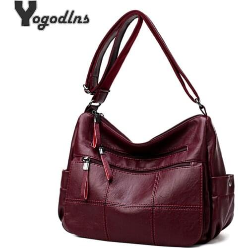 Women Luxury Designer PU Leather Shoulder Bags For Ladies Messenger Bags Fashion Female Croddbody Handbag Multi-pockets Purse