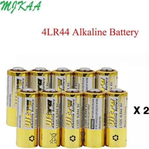 20pcs 4LR44 6V Batteries L1325 4AG13 4A76 544 Primary Dry Alkaline Battery Cells Car Remote Watch Toy Calculator