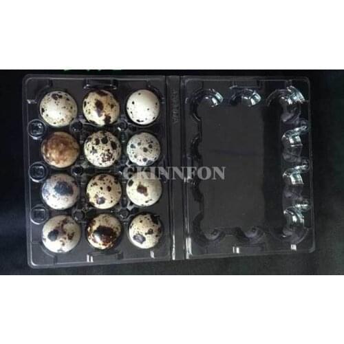2000Pcs/Lot 12 Holes Quail Egg Containers Plastic Egg Boxes D28mm/H39mm