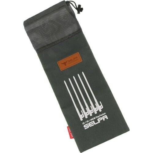 2x 30cm Tent Pegs Stake Tent Nails Storage Bags Pouch for Travelling Camping