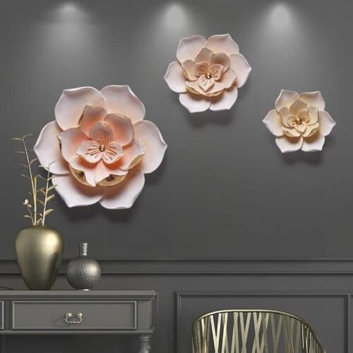 3D Embossed Resin Flowers Home Wall Hanging Butterfly Crafts Wall Background Mural Ornament Wedding Livingroom Wall Decoration