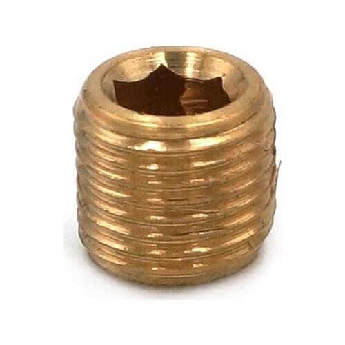 5pcs M8x0.75mm Male Brass Pipe End Plug Countersunk Allen Hex Key Water Gas Oil 114 PSI