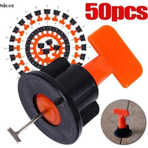 50pcs/set Level Wedges Tile Spacers For Flooring Wall Tile Spacer Carrelage Tile Leveling System Leveler Locator Spacers Plier