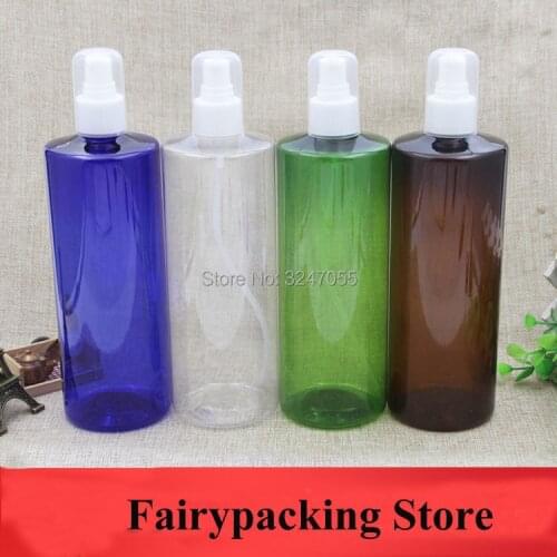 500ml PET Plastic Cosmetic Products Refillable Container, Empty Lotion Pump/Emulsion Packing Bottle, Shampoo/Body Cream Storage