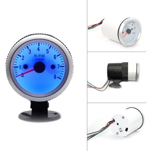 52mm Blue Led Analog RPM