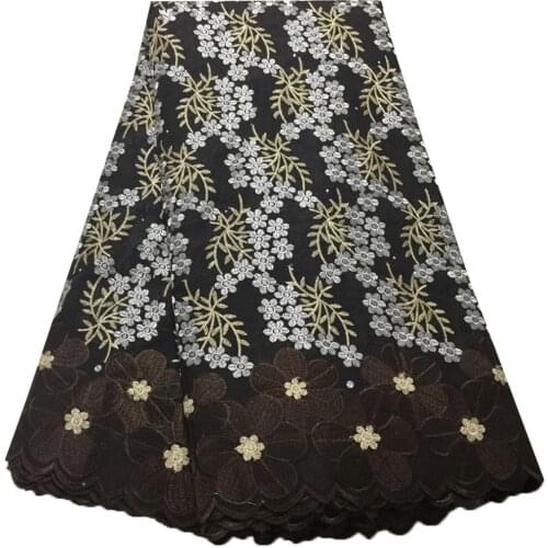 7 colors) Cotton African Lace Fabric 2021 High Quality Voile Lace In Switzerland VPL11452 Embroidery voile Lace Fabric