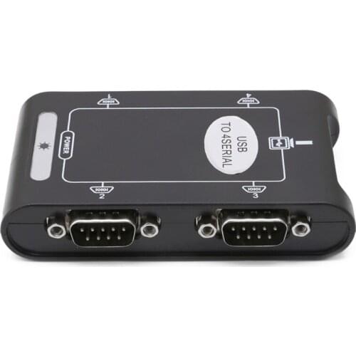 9pin RS232 USB 2.0 to 4 Port Serial DB9 COM Controller Connectors Adapter Hub