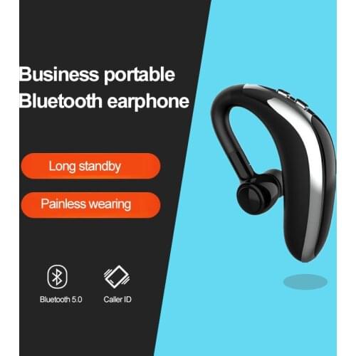 H500 Bluetooth5.0 Drive Earphone Wireless Hook Earpiece Sport Business Waterproof Headphone HD Call Headset Manual Adjustment