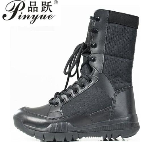 Army Boots Men Military Boots Spring Summer Army Boots Tactical Black Brown Men Casual Shoes Solid Anti-Slip Male Casual boots
