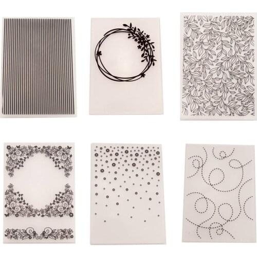 Paper Cards Plastic Embossing Folders Template DIY Photo Album Wedding Decor Scrapbook Decoration Ornament Clear Stamps Plastic