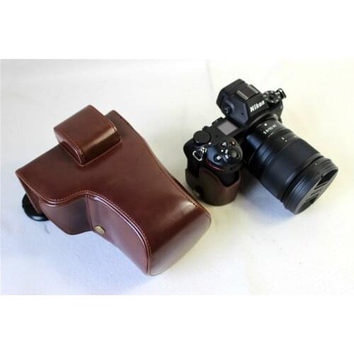 Nikon Z7 Z6 (NIKKOR Z 24-70mm) full body precision fit PU leather digital camera case with mini case and open battery design