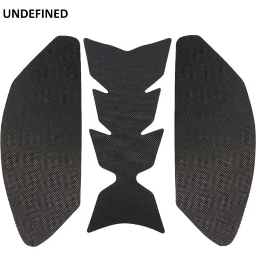 Black Motorcycle Fuel Tank Pad Sticker Rubber Side Knee Grip Protector Decals Sticker For Yamaha YZF1000 R1 Pegatinas moto
