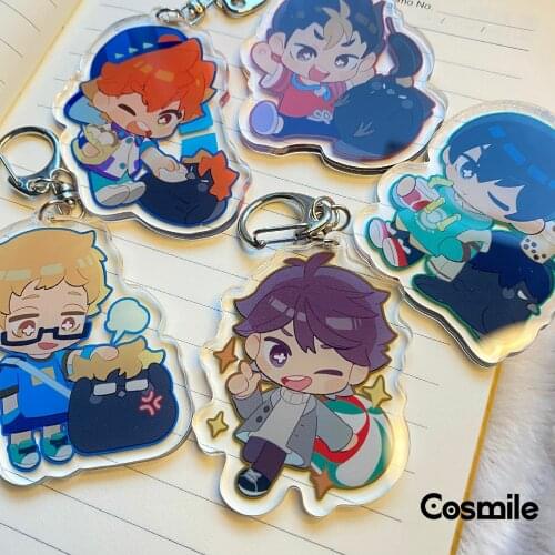Cosmile Haikyuu!! Oikawa Volleyball Oikawa Tooru Kuroo Tetsurou acrylic keychain keyring strap pendant Accessory Cute cos Gift C