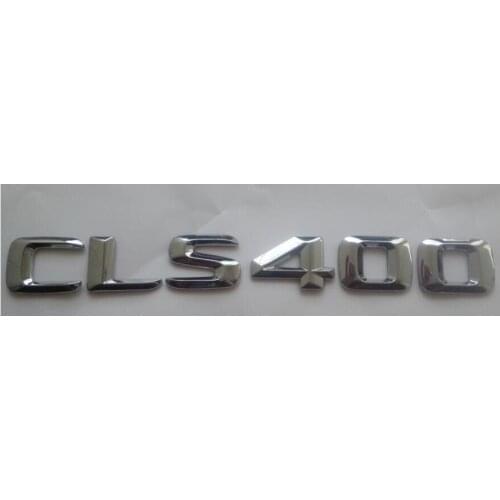 Chrome Number Trunk Letters CLS 400 Emblems Badges for Mercedes CLS400