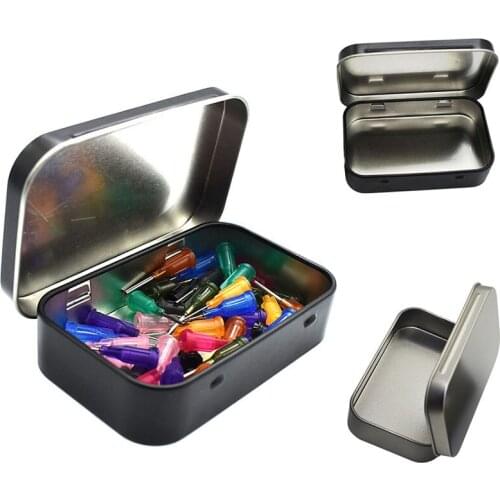 Black Tobacco Storage Box humidor rolling paper box Cigarette Case Box Jewelry Candy Coin Key Organizer Tin Flip Gifts Sealed